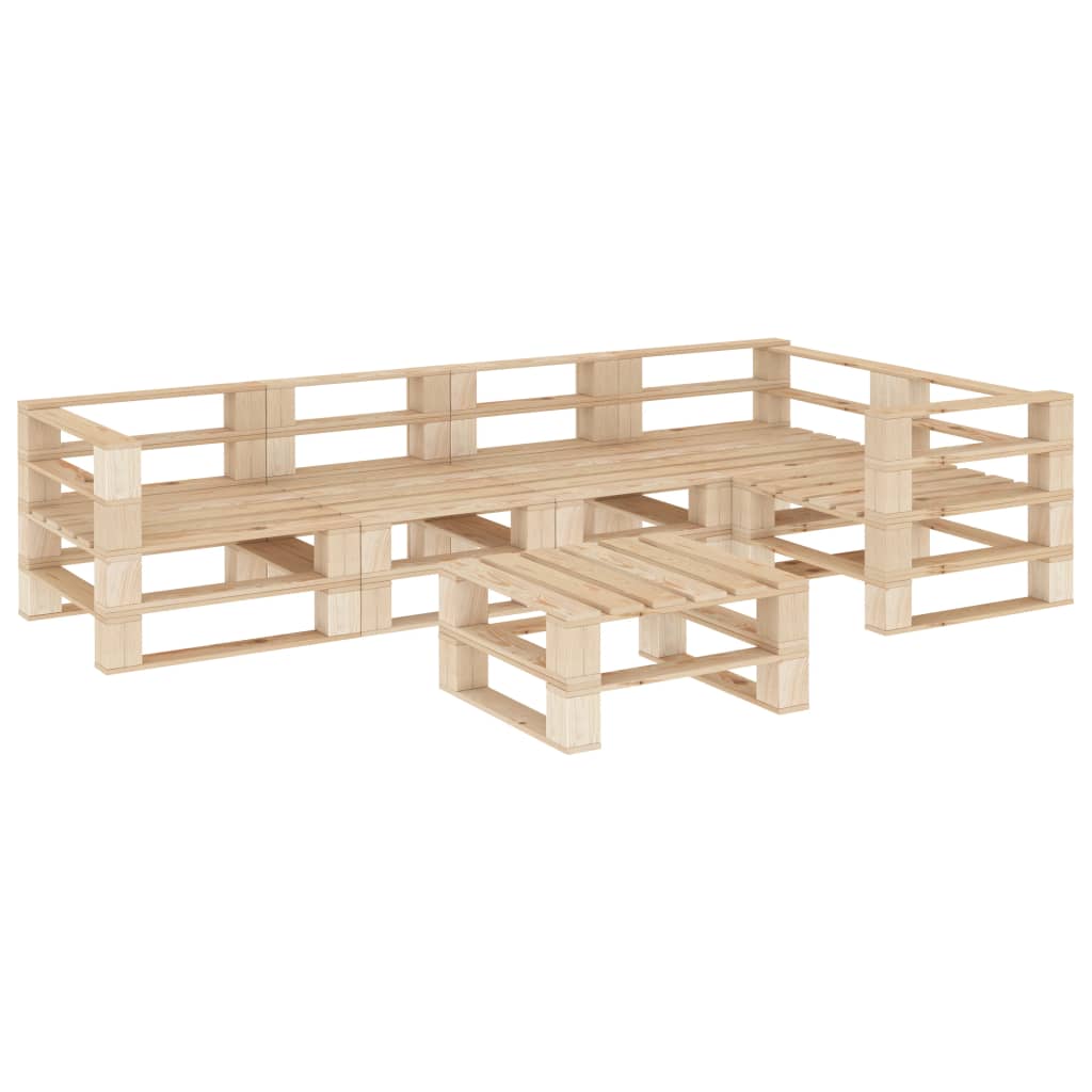 vidaXL 6-tlg. Garten-Lounge-Set aus Paletten Holz