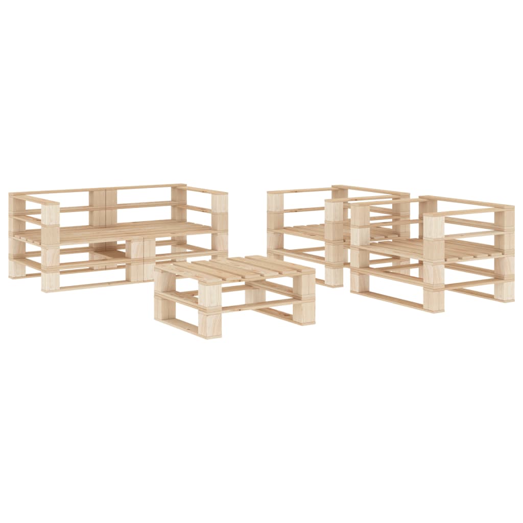 vidaXL 5-tlg. Garten-Lounge-Set aus Paletten Holz