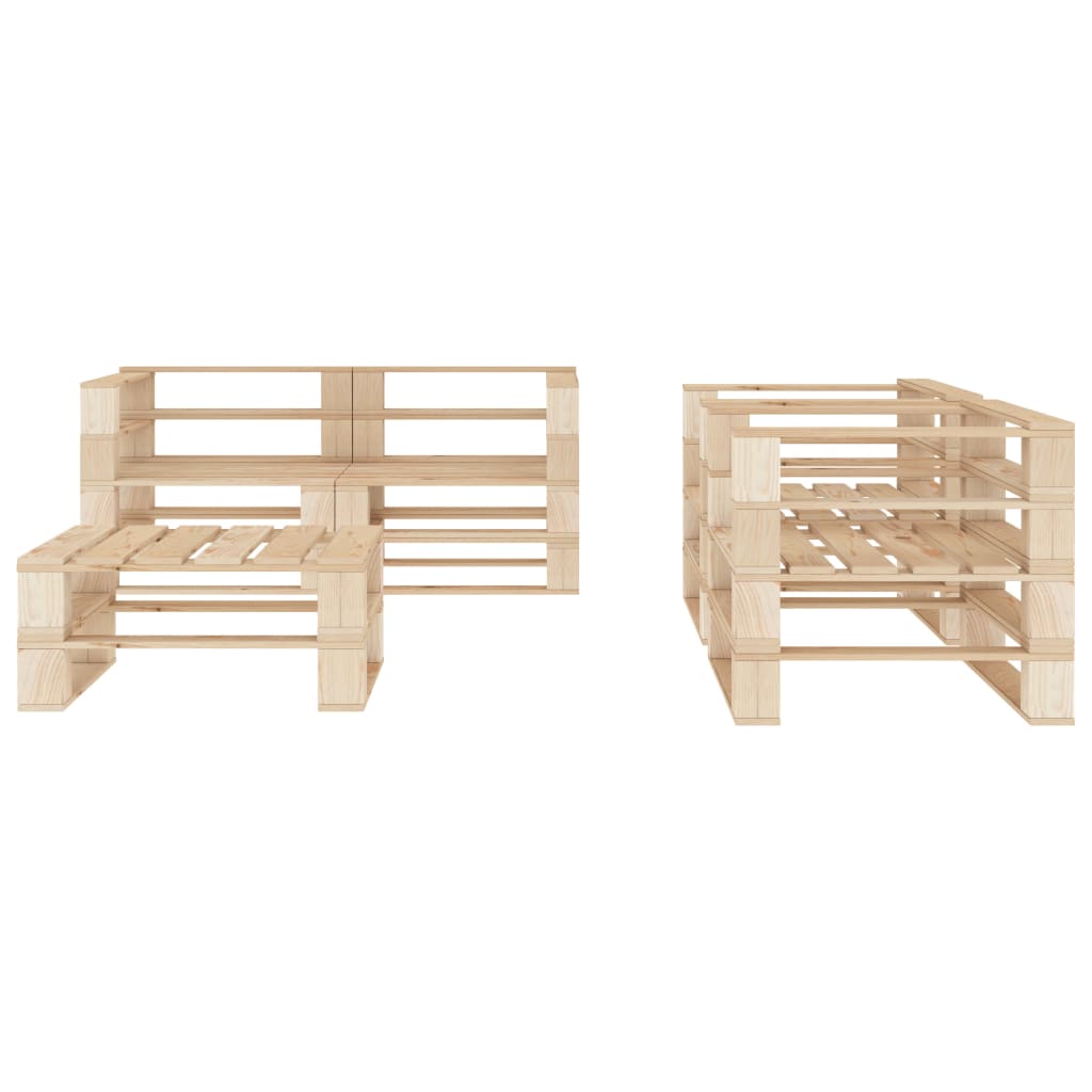 vidaXL 5-tlg. Garten-Lounge-Set aus Paletten Holz