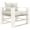 vidaXL Garten-Palettensofa mit Kissen in Schwarz Holz
