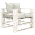 vidaXL Garten-Palettensofa mit Kissen in Schwarz Holz