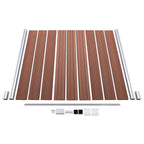 vidaXL WPC Zaun-Set 2 Quadrate + 1 Schräge 446x186 cm Braun