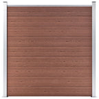vidaXL WPC Zaun-Set 5 Quadrate + 1 Schräge 965x186 cm Braun