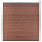 vidaXL WPC Zaun-Set 8 Quadrate + 1 Schräge 1484x186 cm Braun