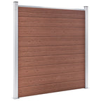 vidaXL WPC Zaun-Set 8 Quadrate + 1 Schräge 1484x186 cm Braun