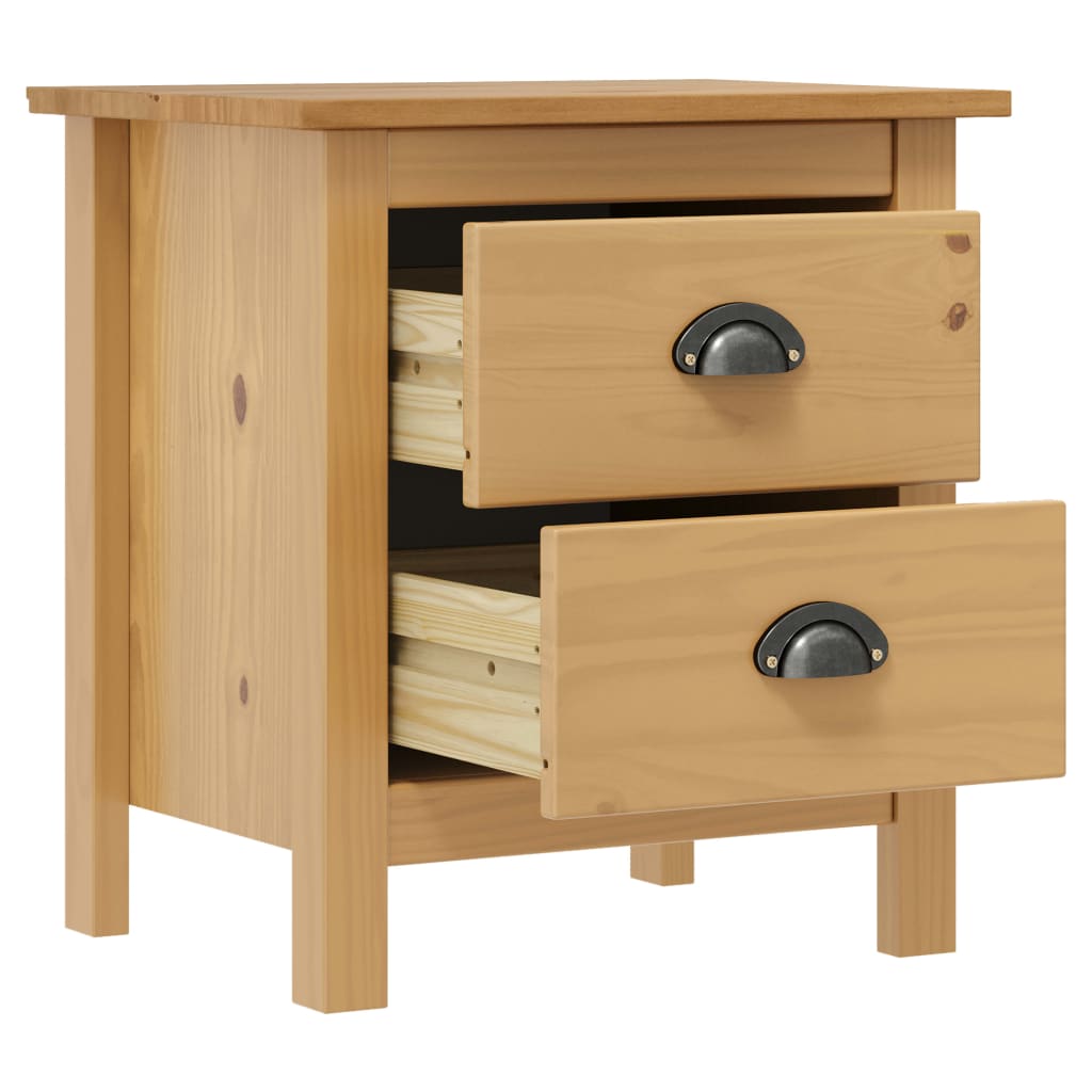 vidaXL Nachttische Hill 2 Stk. 46x35x49,5 cm Massivholz Kiefer
