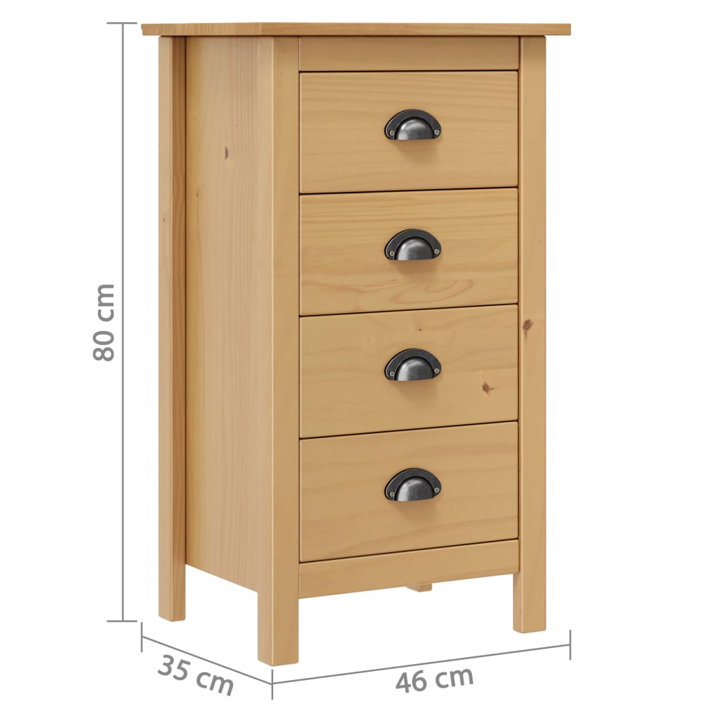vidaXL Sideboard Hill Massivholz Kiefer