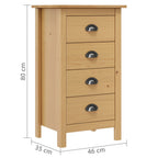 vidaXL Sideboard Hill Massivholz Kiefer