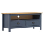 vidaXL TV-Schrank Hill Grau 110x40x47 cm Kiefer Massivholz