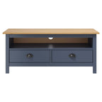 vidaXL TV-Schrank Hill Grau 110x40x47 cm Kiefer Massivholz