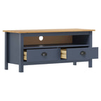 vidaXL TV-Schrank Hill Grau 110x40x47 cm Kiefer Massivholz