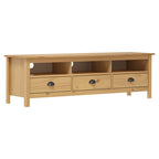 vidaXL TV-Schrank Hill Honigbraun 110x40x47 cm Massivholz Kiefer