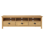 vidaXL TV-Schrank Hill Honigbraun 110x40x47 cm Massivholz Kiefer
