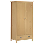 vidaXL Kleiderschrank mit 2 Türen Hill 89x50x170 cm Massivholz Kiefer