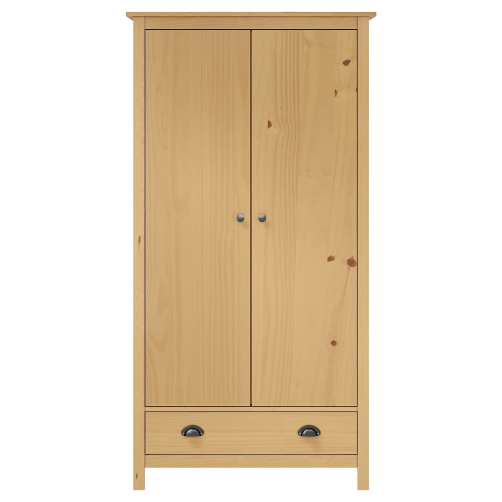 vidaXL Kleiderschrank mit 2 Türen Hill 89x50x170 cm Massivholz Kiefer