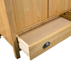 vidaXL Kleiderschrank mit 3 Türen Hill 127x50x170cm Massivholz Kiefer