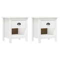 vidaXL Nachttische 2 Stk. Hill 46x35x49,5 cm Massivholz Kiefer