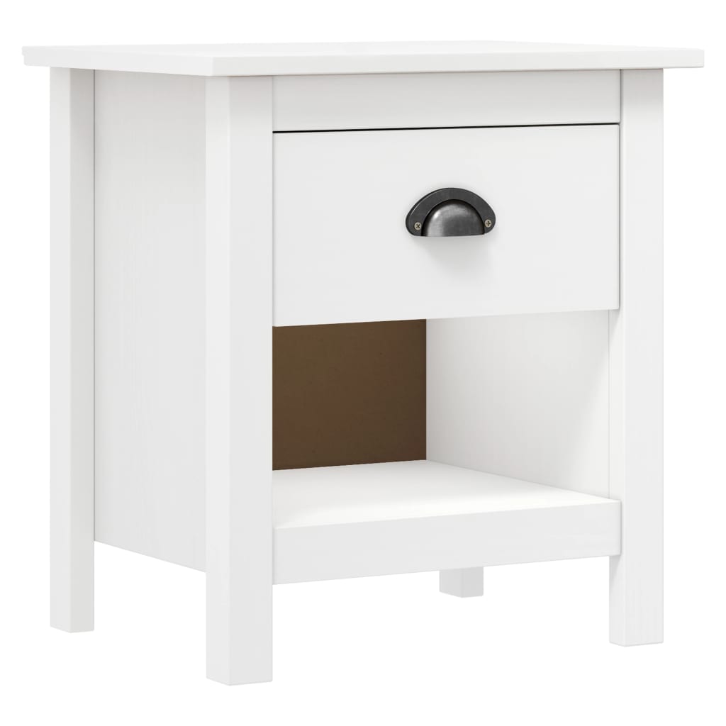 vidaXL Nachttische 2 Stk. Hill 46x35x49,5 cm Massivholz Kiefer