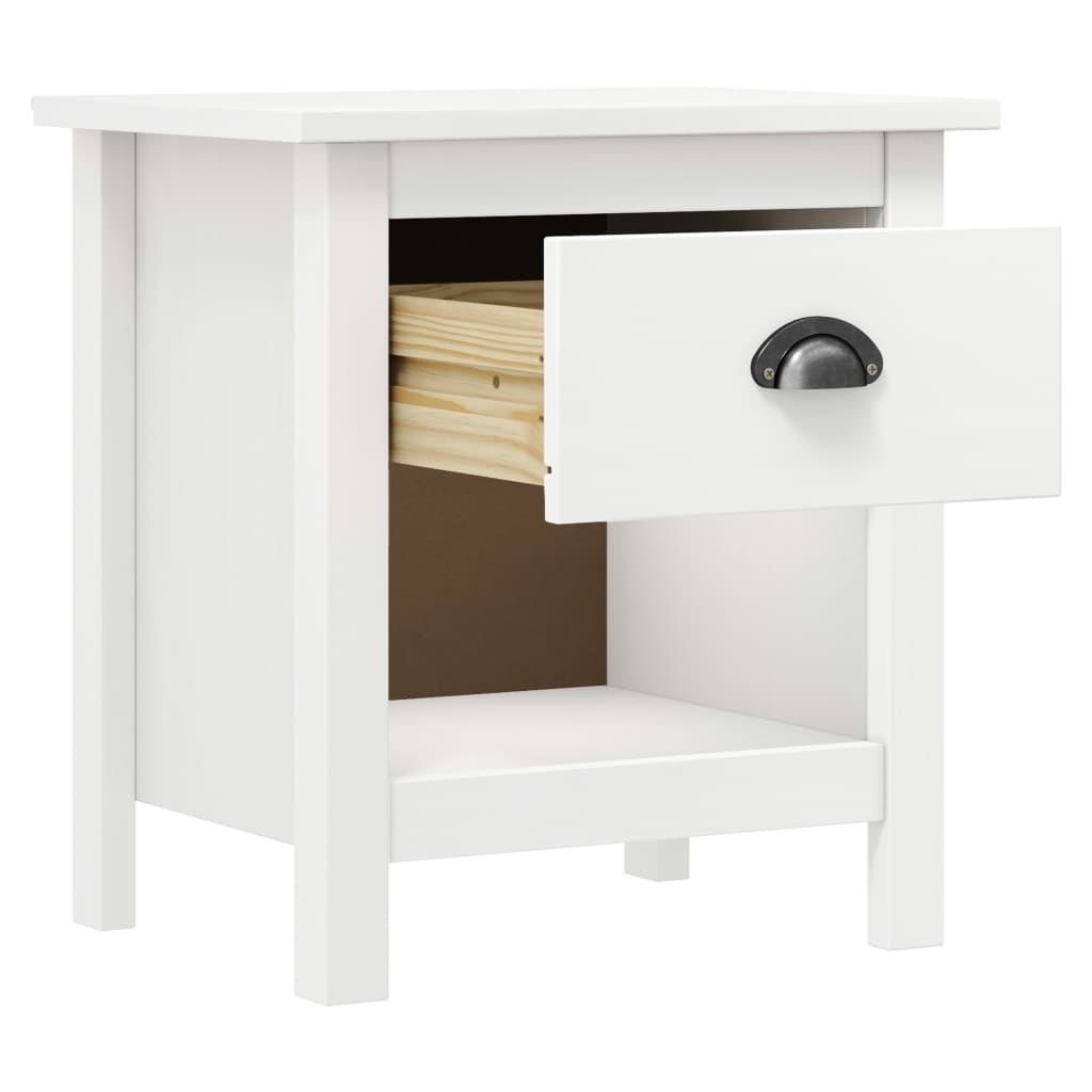vidaXL Nachttische 2 Stk. Hill 46x35x49,5 cm Massivholz Kiefer