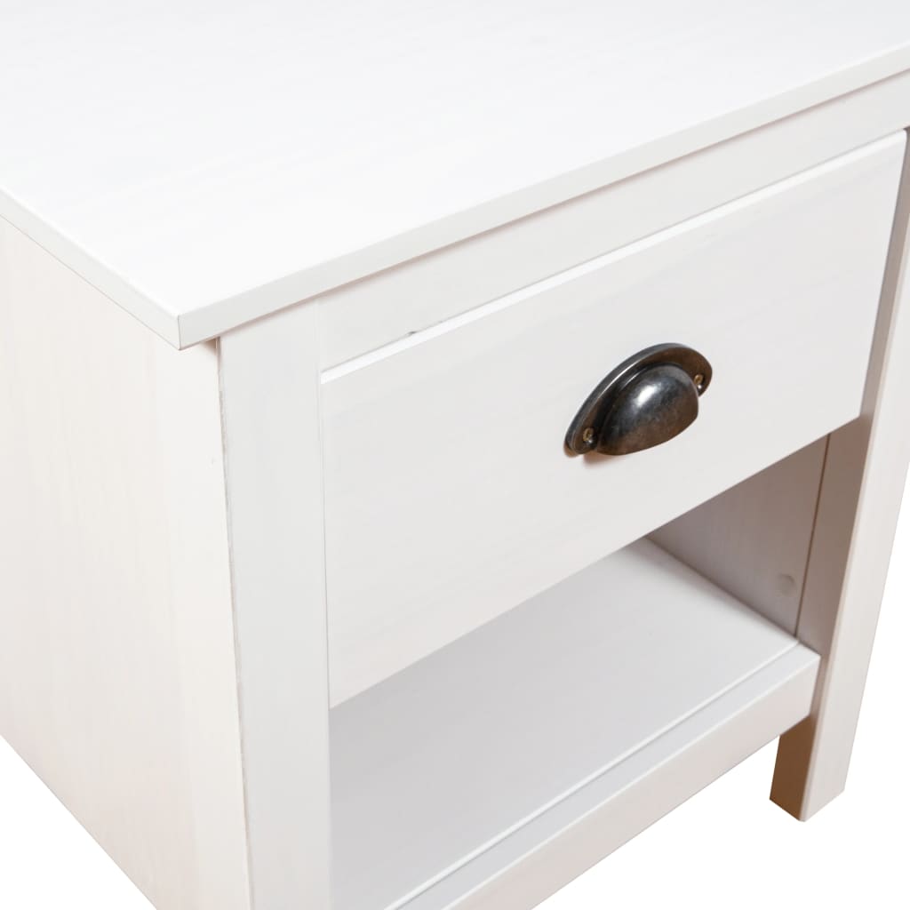vidaXL Nachttische 2 Stk. Hill 46x35x49,5 cm Massivholz Kiefer