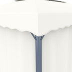 vidaXL Pavillon mit Vorhang Cremeweiß Aluminium