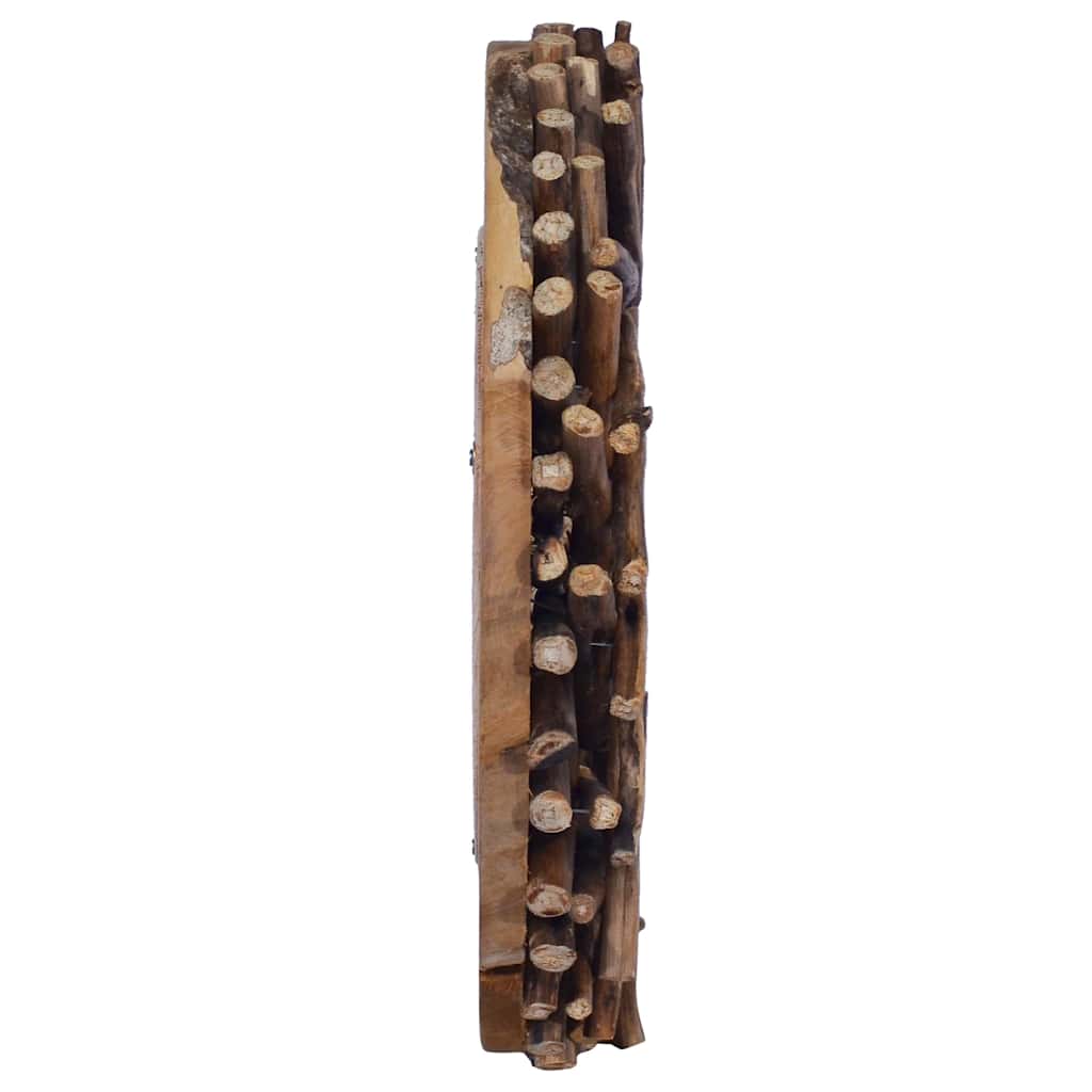 vidaXL Wandspiegel Teak Rund