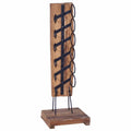 vidaXL Weinständer für 6 Flaschen 35x35x100 cm Massivholz Teak