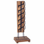 vidaXL Weinständer für 6 Flaschen 35x35x100 cm Massivholz Teak