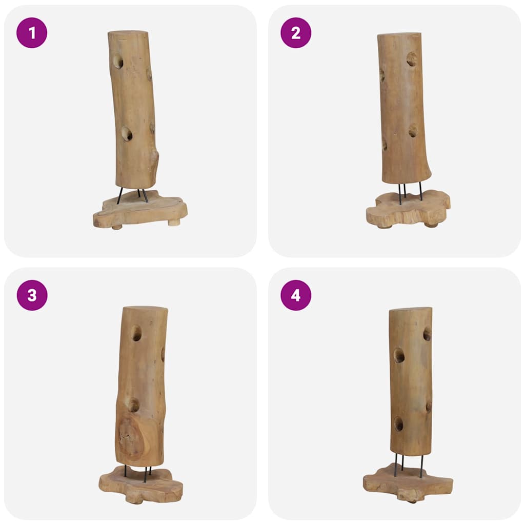vidaXL Weinständer für 8 Flaschen 40x30x80 cm Massivholz Teak