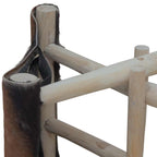 vidaXL Klapphocker Ziegenleder und Massivholz Teak