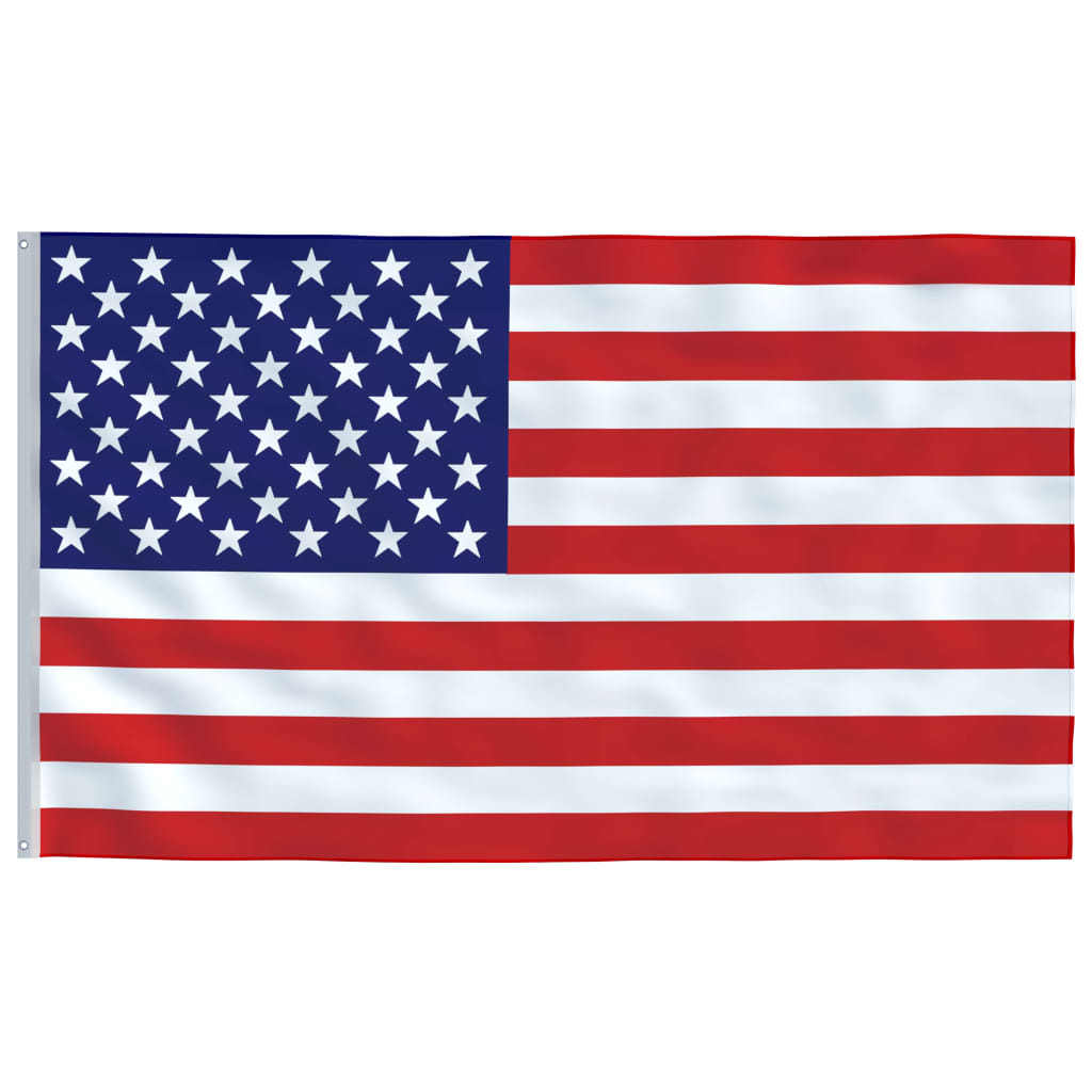 vidaXL Flagge der Vereinigten Staaten und Mast Aluminium 6,2 m