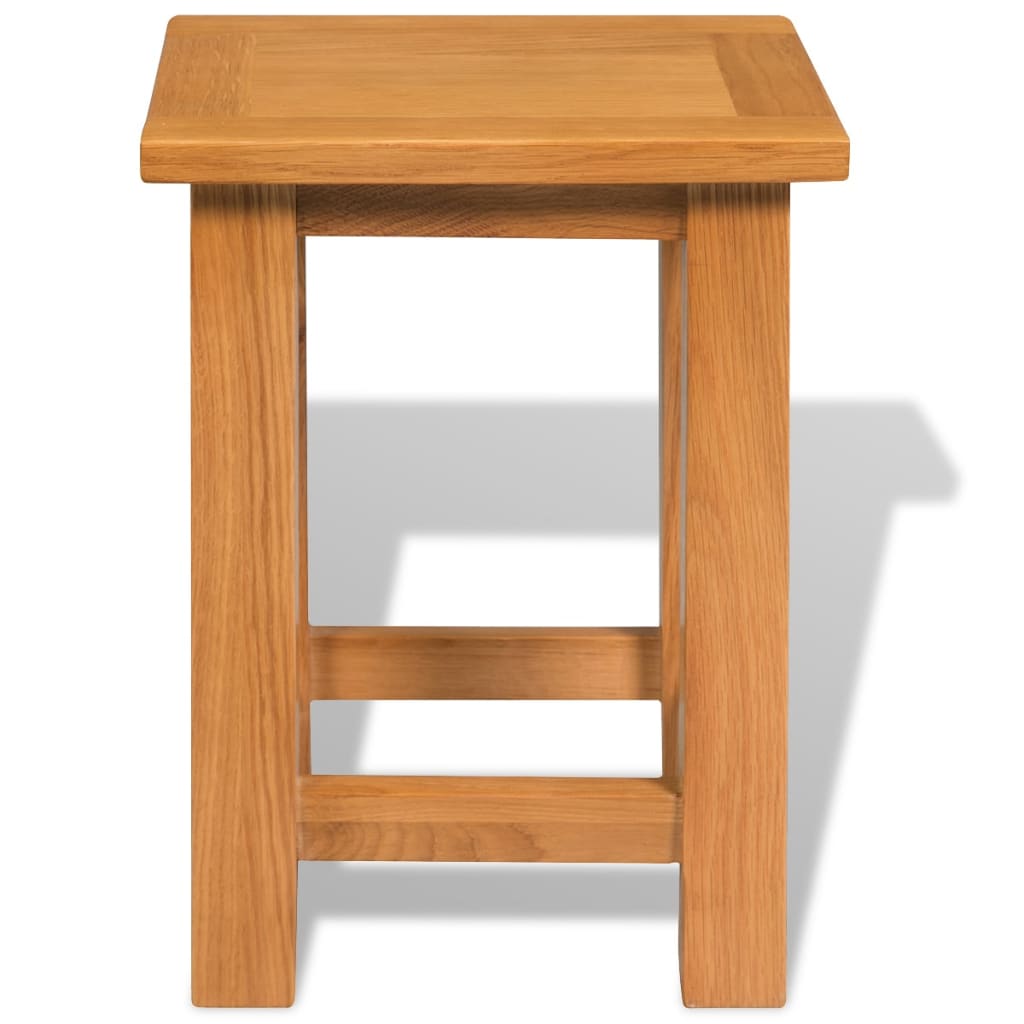 vidaXL Beistelltische 2 Stk. 27x24x37 cm Massivholz Eiche