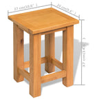 vidaXL Beistelltische 2 Stk. 27x24x37 cm Massivholz Eiche