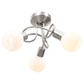 vidaXL Deckenleuchte mit Keramik-Lampenschirmen für 3 E14 Glühlampen