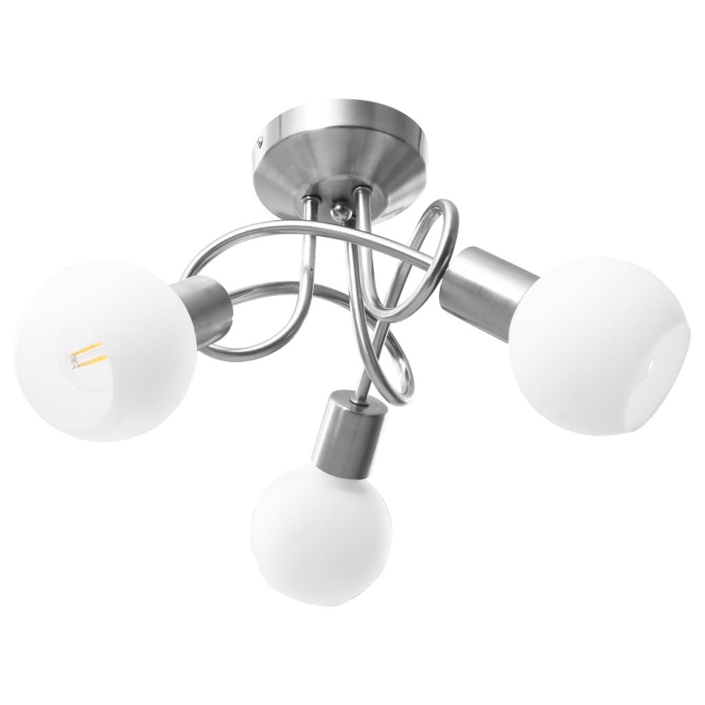 vidaXL Deckenleuchte mit Keramik-Lampenschirmen für 3 E14 Glühlampen