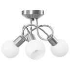 vidaXL Deckenleuchte mit Keramik-Lampenschirmen für 3 E14 Glühlampen