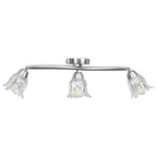 vidaXL Deckenleuchte mit Glasschirmen für 3 E14 Glühlampen