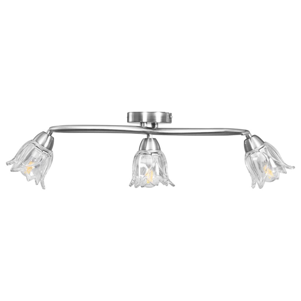 vidaXL Deckenleuchte mit Glasschirmen für 3 E14 Glühlampen