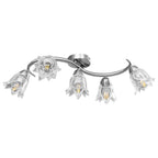vidaXL Deckenleuchte mit Glasschirmen für 5 E14 Glühlampen