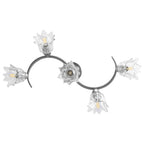 vidaXL Deckenleuchte mit Glasschirmen für 5 E14 Glühlampen