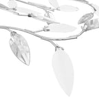 vidaXL Deckenleuchte mit Acrylglas-Blätter für 5 x E14-Lampen Weiß