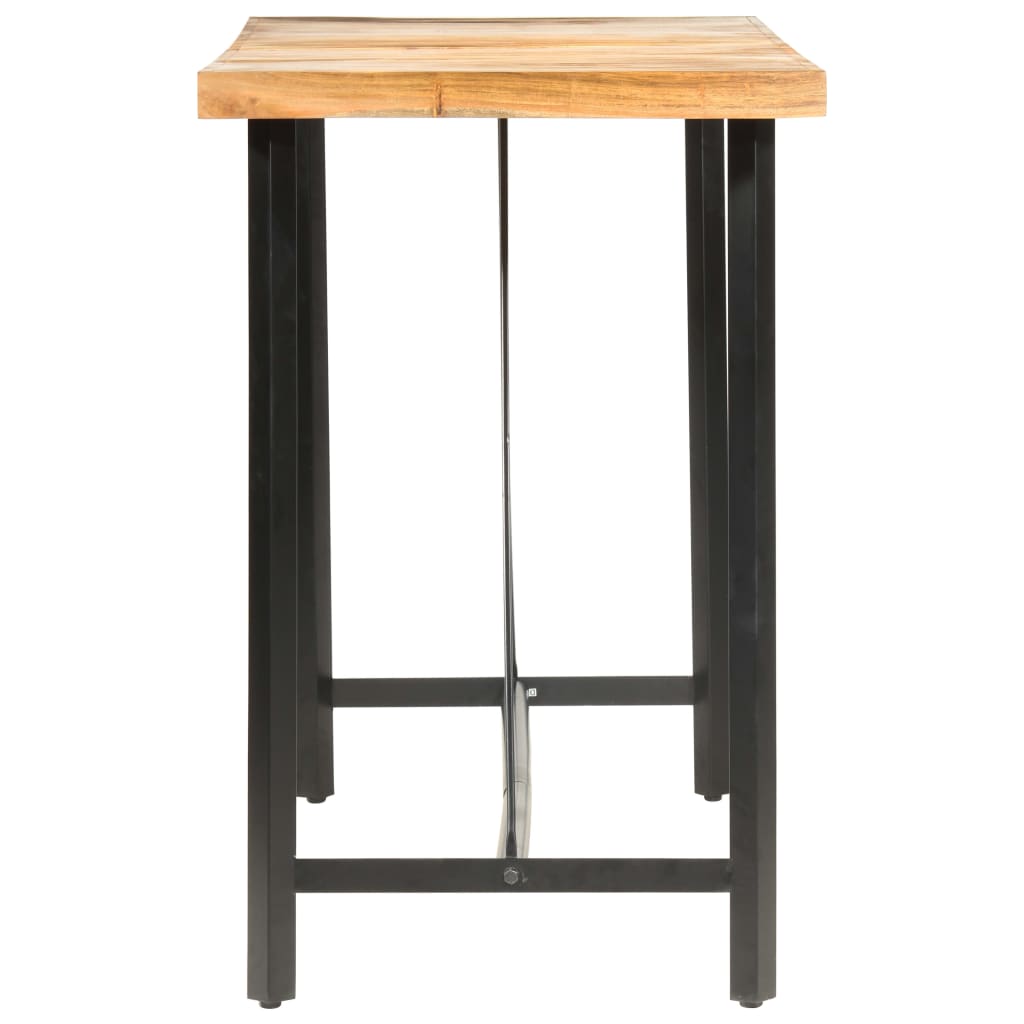 vidaXL 9-tlg. Bar-Set Massivholz Akazie und Echtleder