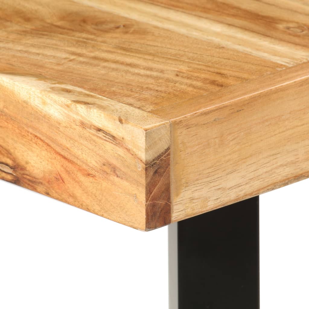 vidaXL 9-tlg. Bar-Set Massivholz Akazie und Echtleder