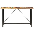 vidaXL 9-tlg. Bar-Set Recyceltes Massivholz und Echtleder