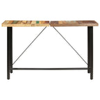 vidaXL 9-tlg. Bar-Set Recyceltes Massivholz, Echtleder und Canvas