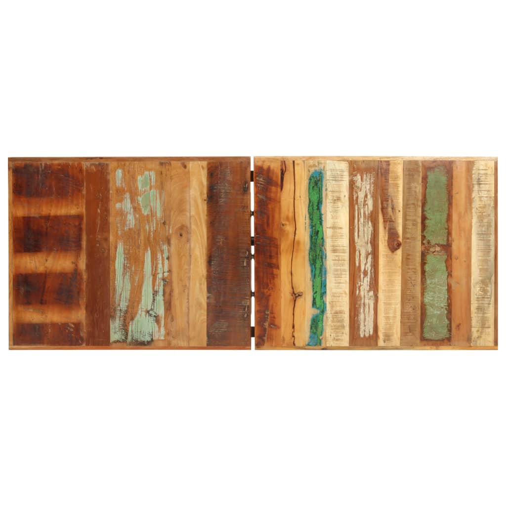 vidaXL 9-tlg. Bar-Set Recyceltes Massivholz, Echtleder und Canvas