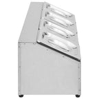 vidaXL Gastronorm-Ständer mit 4 GN 1/6 Behältern Edelstahl