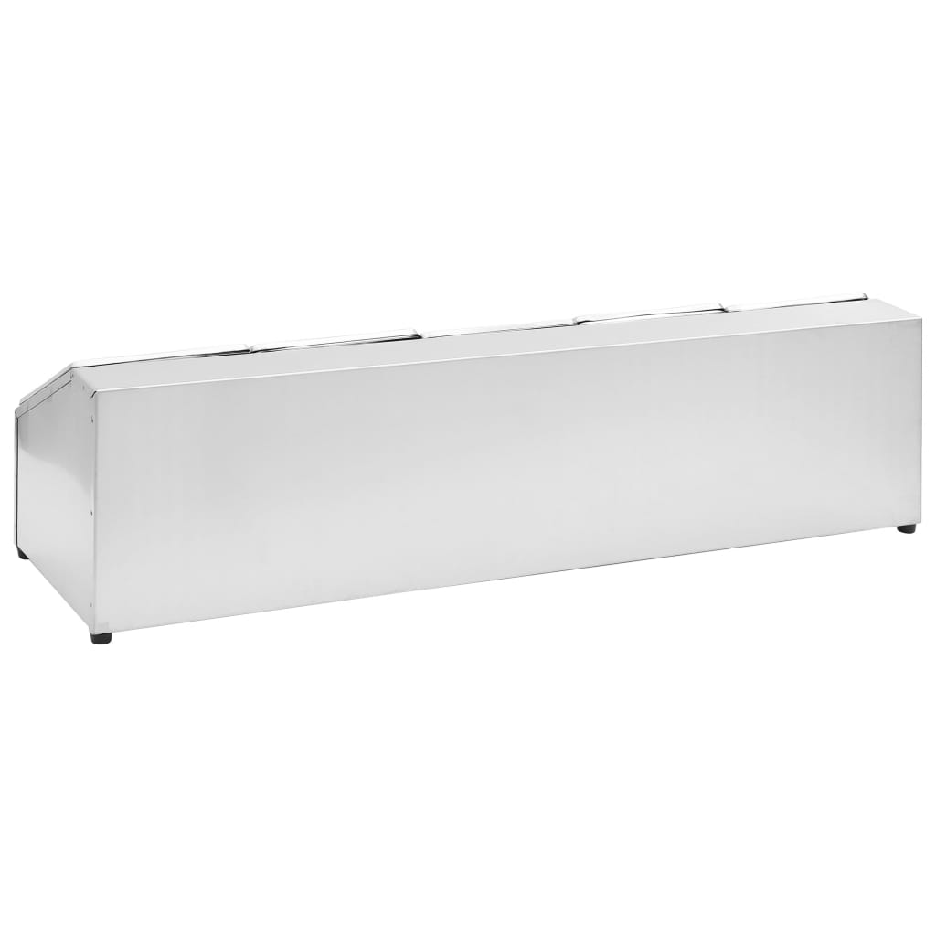vidaXL Gastronorm-Ständer mit 5 GN 1/6 Behältern Edelstahl
