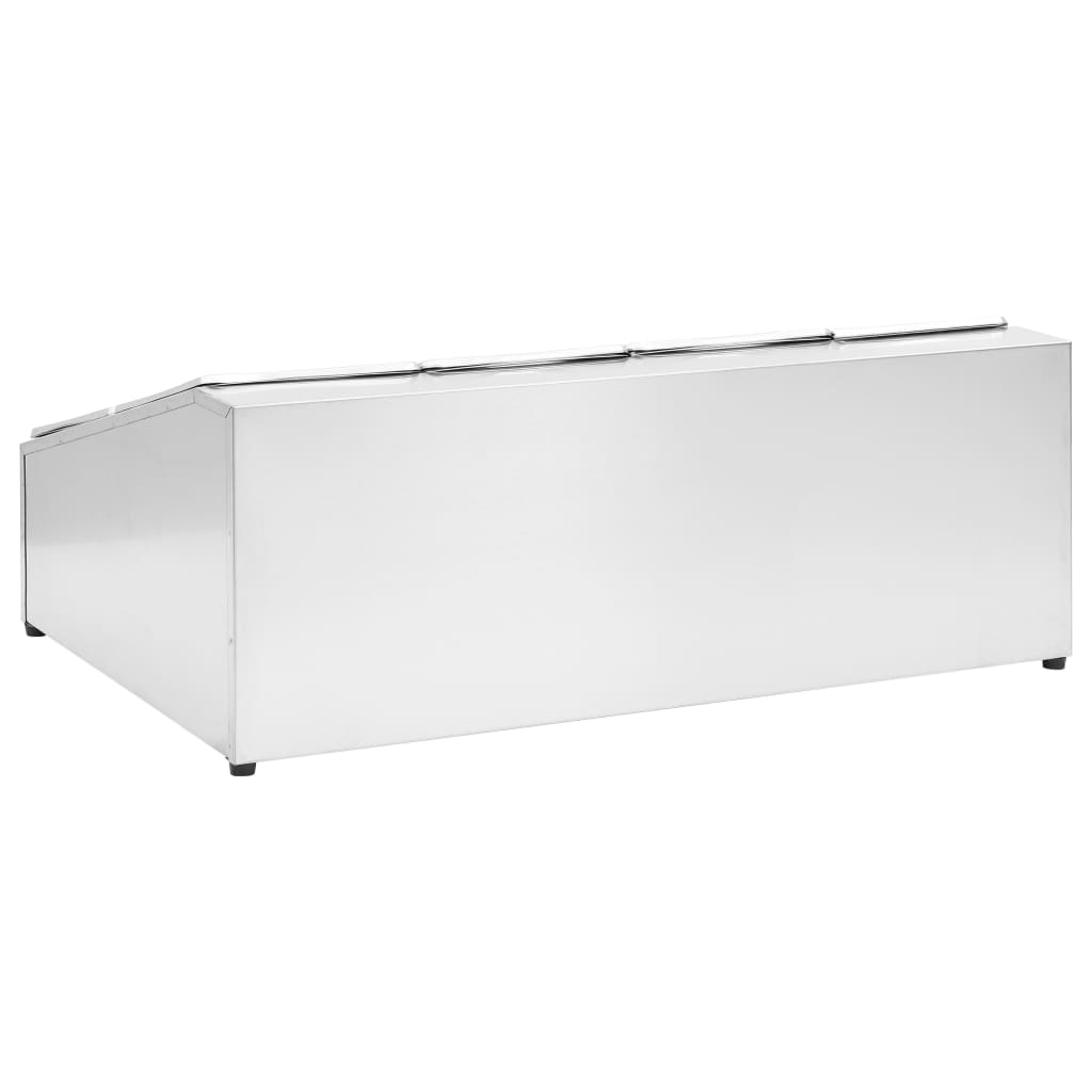 vidaXL Gastronorm-Ständer mit 8 GN 1/6 Behältern Edelstahl