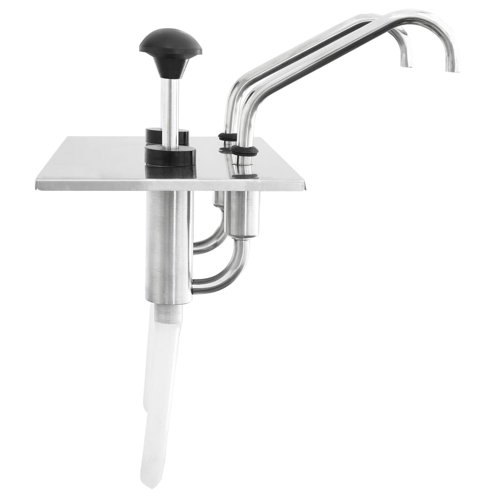 vidaXL Saucen-Spender Edelstahl 2 x 3,5 L